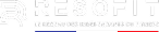 Logo Resofit, réseau des professionnels de la forme, avec barre tricolore.